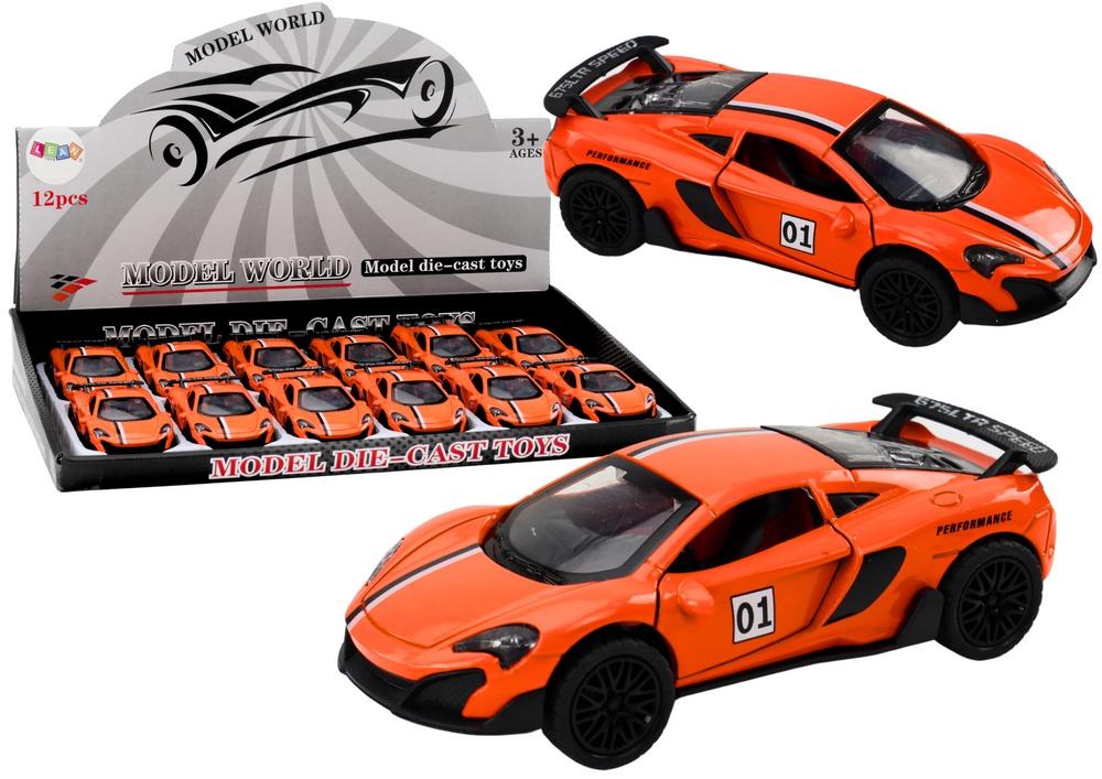 1:32 Orange Sports Car - Friction Drive &amp; åpningsdører