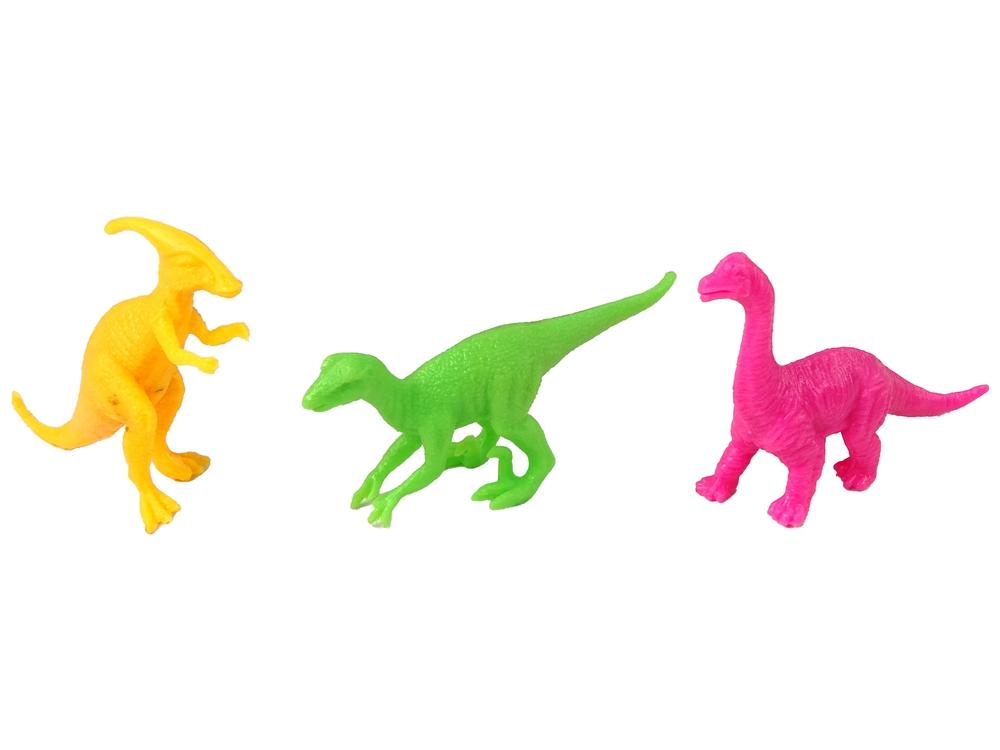 15-delad dinosauriesats: 7 dinos, ägg, buskar, träd