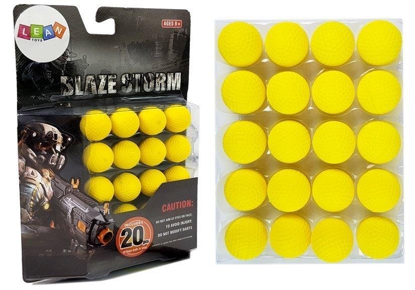 20 blødt skum kugleammunition til legetøjspistol - 2 cm diameter