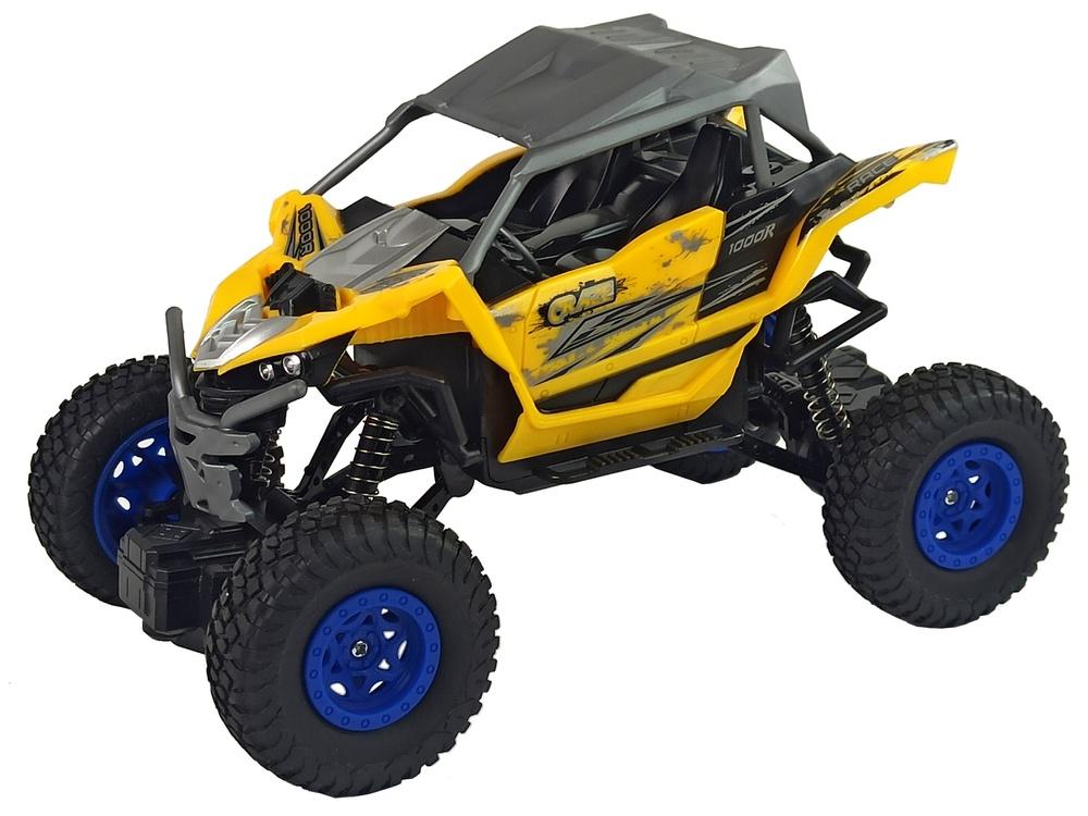 2,4 GHz 1:16 gul off-road RC-bil med støtdempere