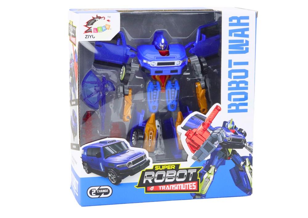 2in1 Blue Auto Robot: Transform, Battle och Race Fun