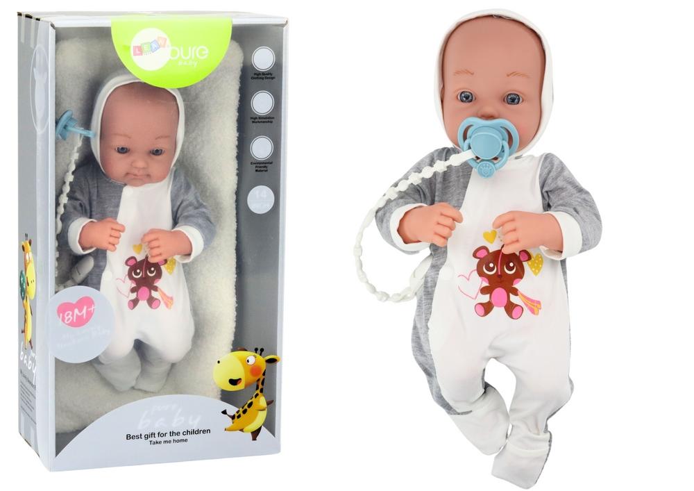 35 cm Baby Doll Sett med smokk, pledd og kropp