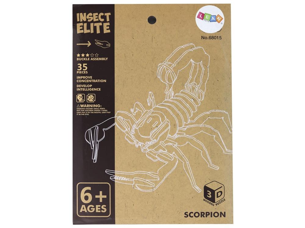 35-delt træ 3D Scorpion Puslespil - Pædagogisk sjov