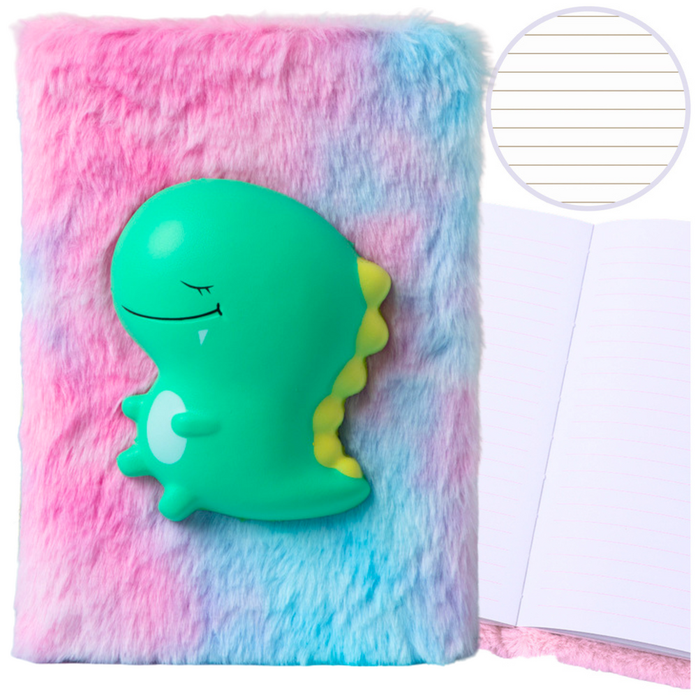 3D Dinosaur Plush Notebook – Fodrad, grön