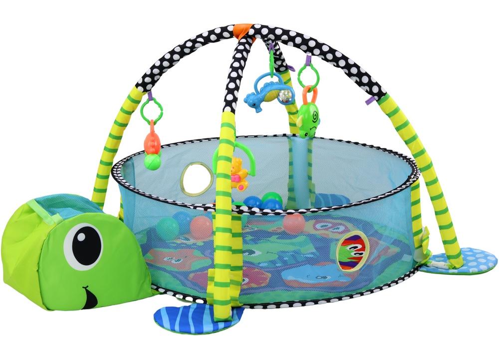 3-i-1 Turtle Baby Mat: Lek, slapp av og lær med baller