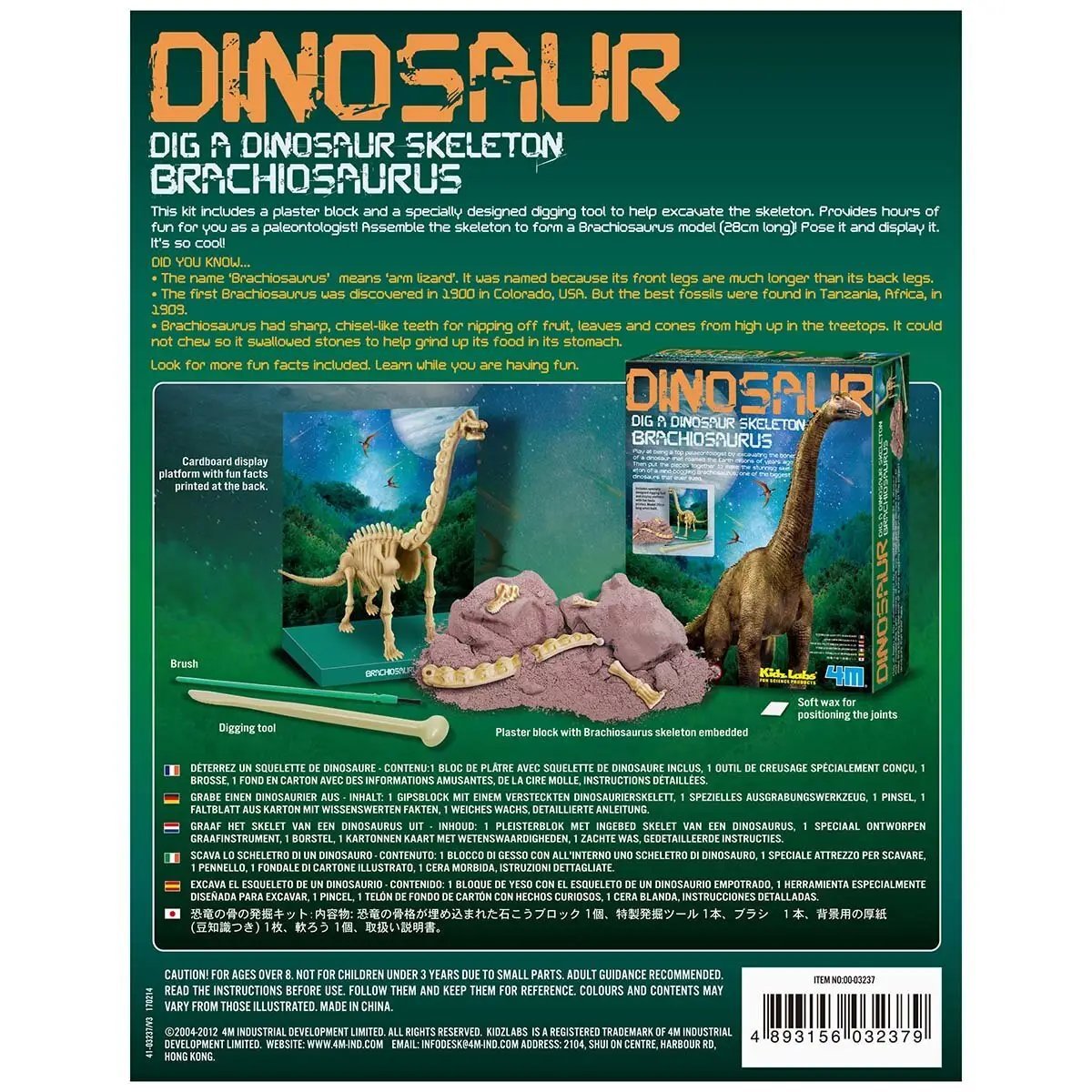 4M Kidzlabs Craft Kit "Brachiosaurus Skeleton"