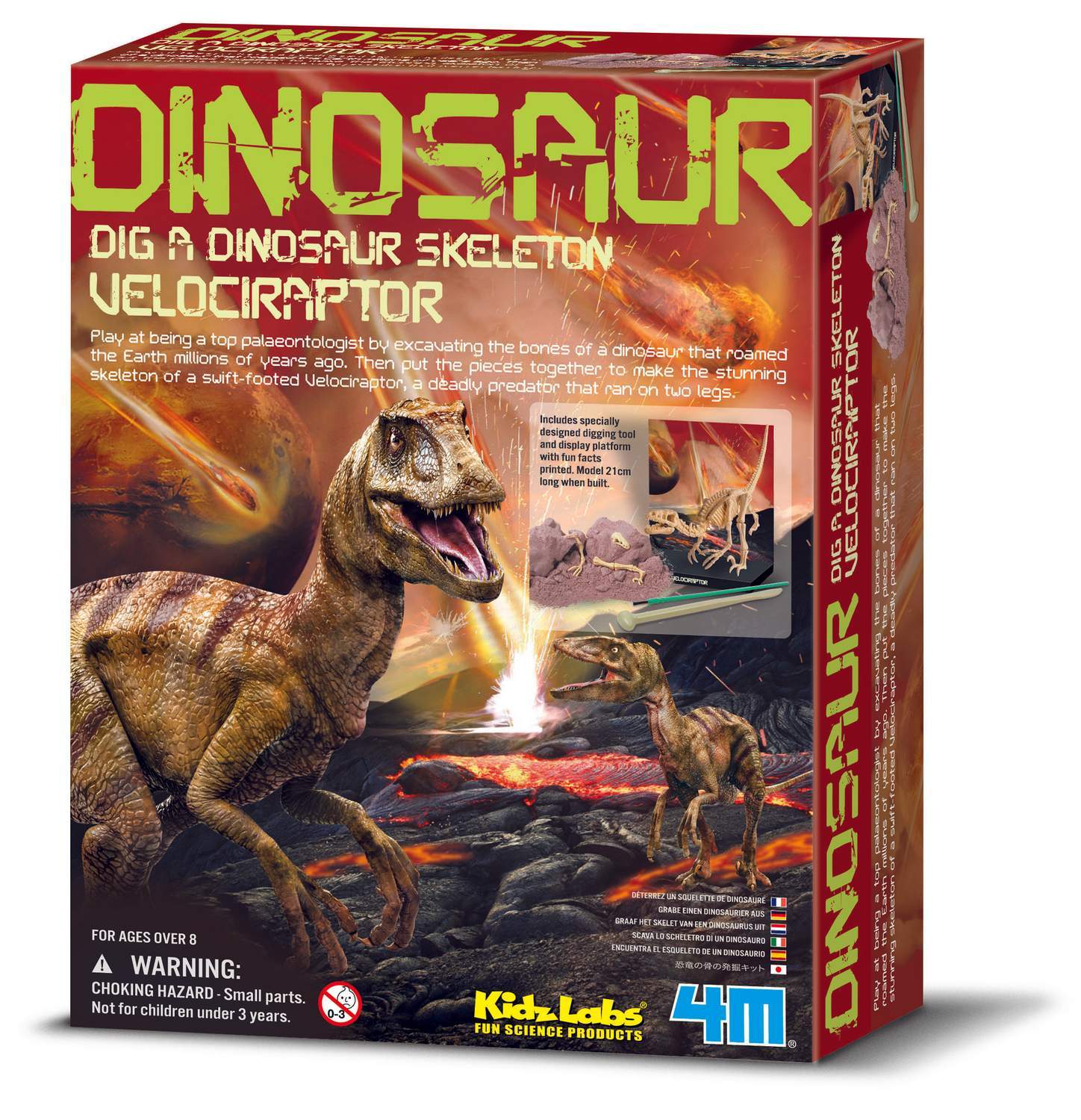 4M Kidzlabs Craft Kit Velociraptor Skjelett