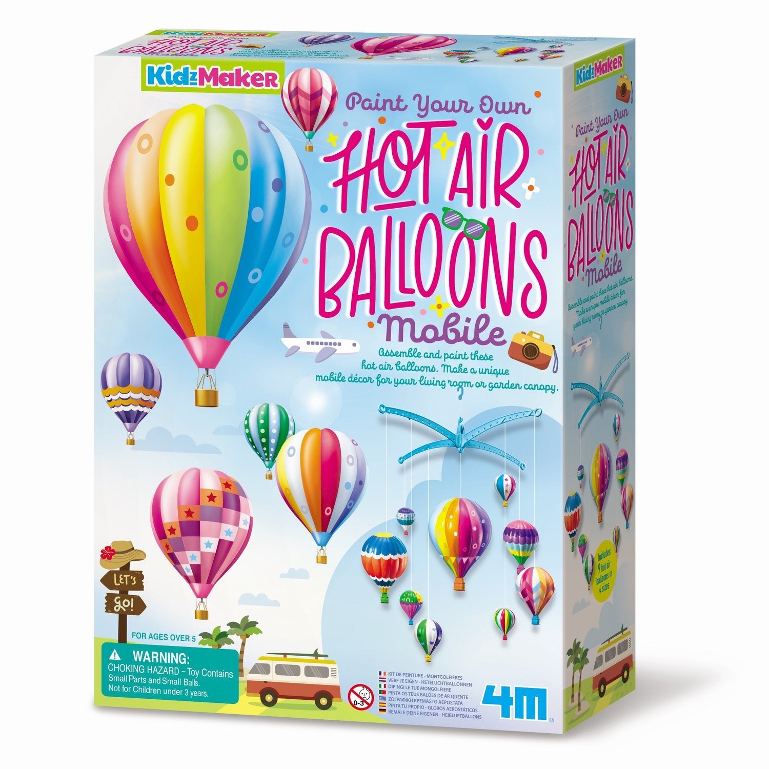 4M Kidzmaker DIY Sett Mal dine egne varmluftsballonger Mobil