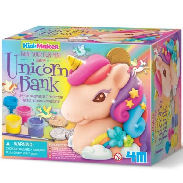 4M Kidzmaker Mal din egen Mini Glitter Unicorn Bank