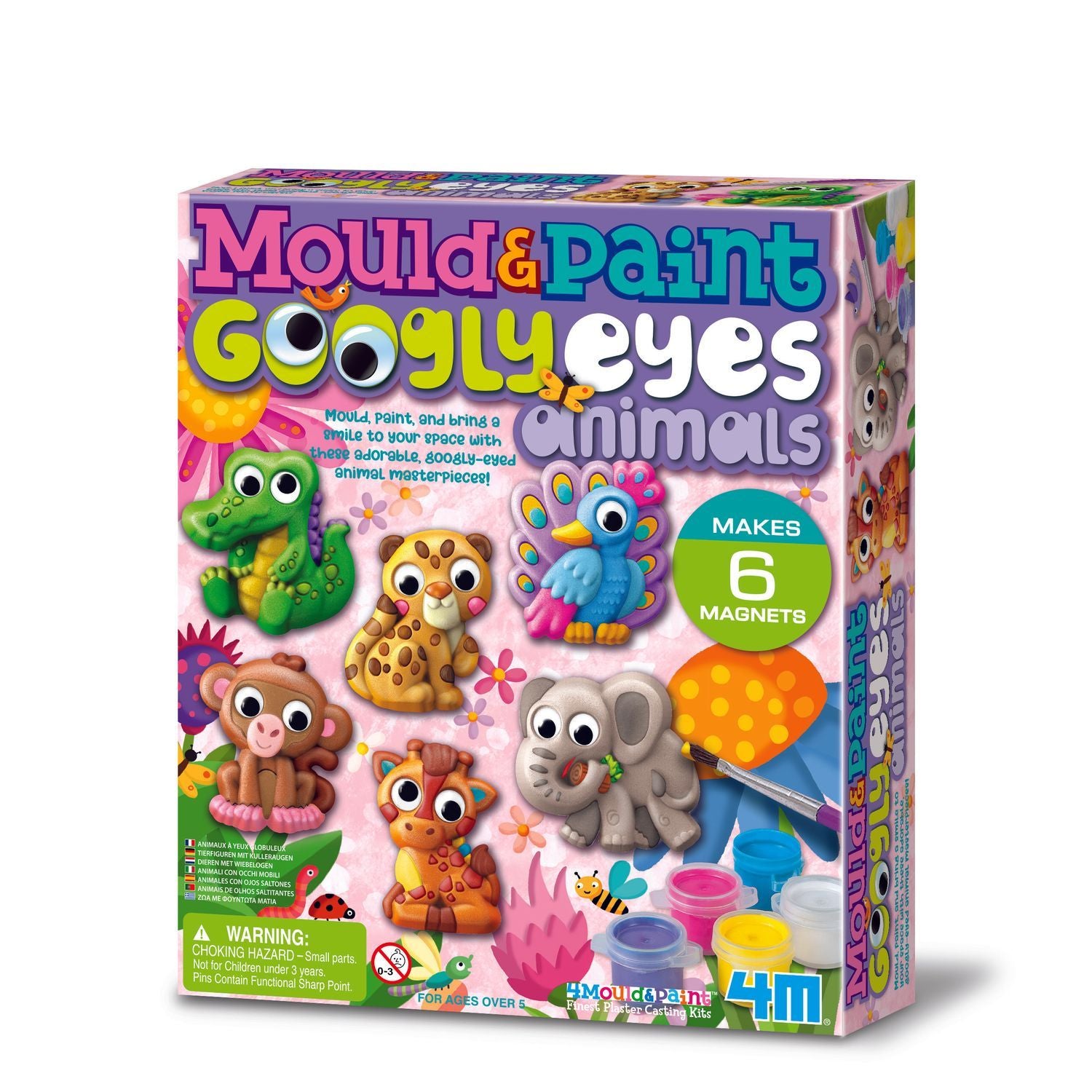 4M Mold &amp; Paint DIY Sett Googly Eyes Animals