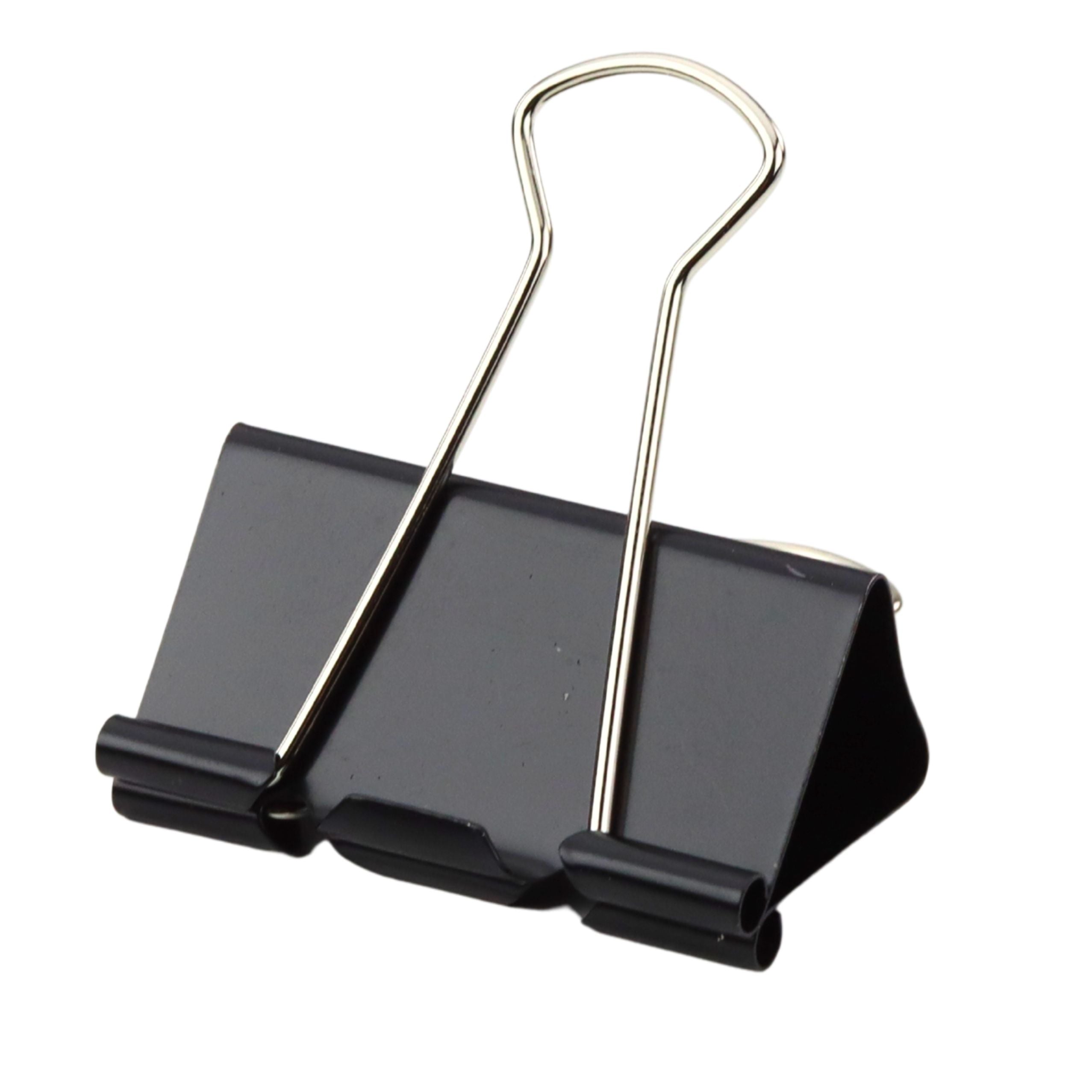 51 mm svart stålpärmklämmor, 12-pack