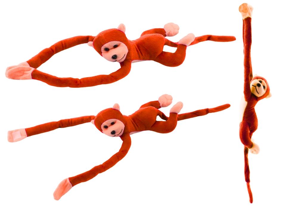 60 cm Plysch Monkey Mascot med ljud, kardborreband och charm