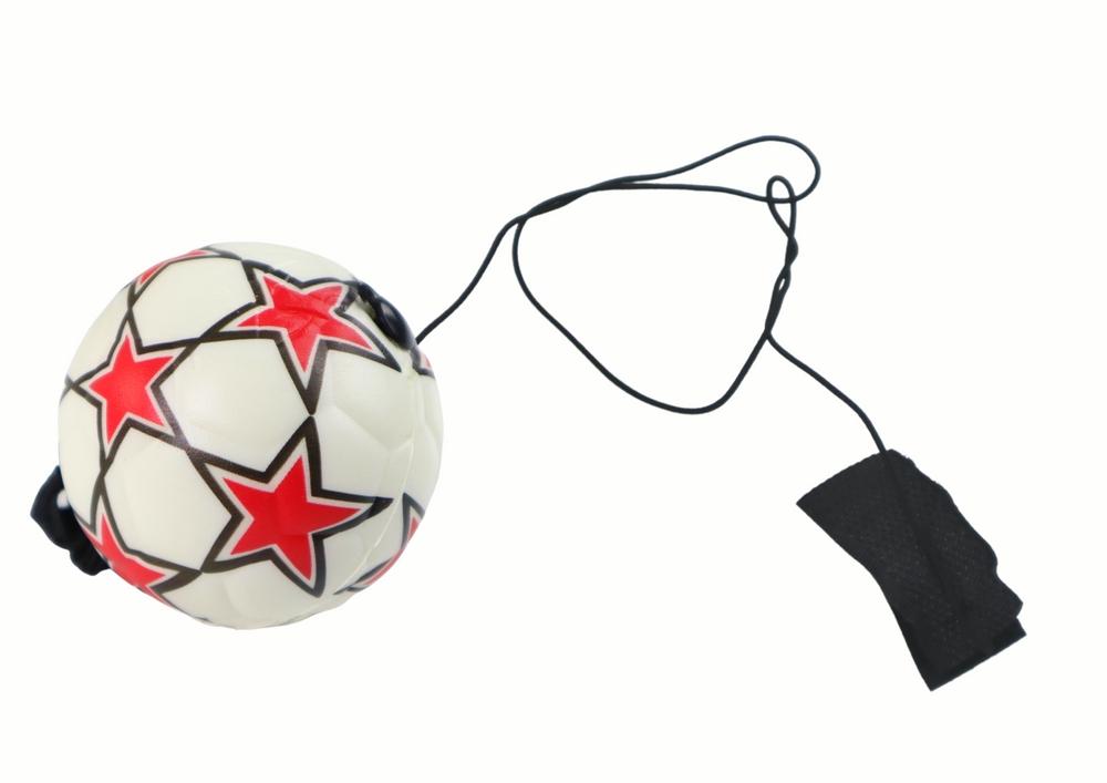 6 cm PU-fotboll med elastiskt band - studsa och spela var som helst!