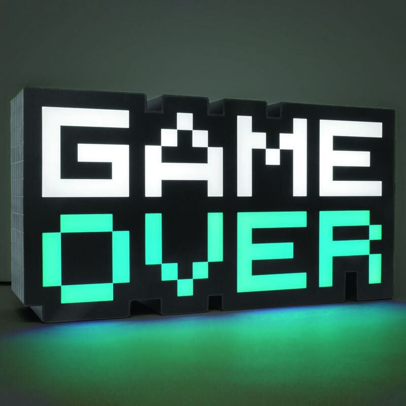8-bitars Game Over-lampa med retrodesign och LED-ljus
