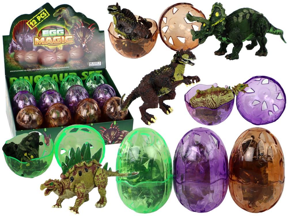 9 cm dinosaur egg med overraskelsesfigur - 3 farger tilgjengelig