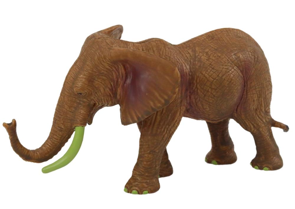 African Elephant Safari Figure - 18cm Detaljeret Brun