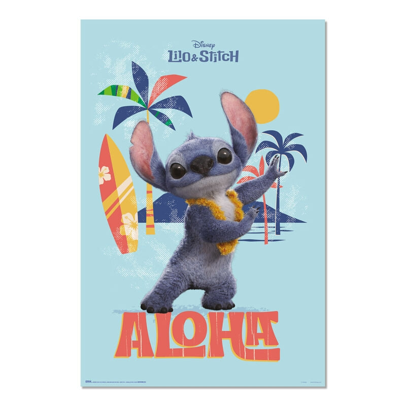 Aloha-affisch med Disney Stitch i Live Action-design