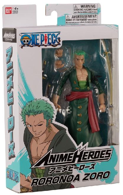 Anime Heroes Once Piece Figur med tilbehør, 16 Cm - Roronoa Zoro