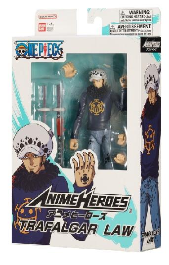 Anime Heroes One Piece Figur med tilbehør, 16 Cm - Trafalgar D. Law