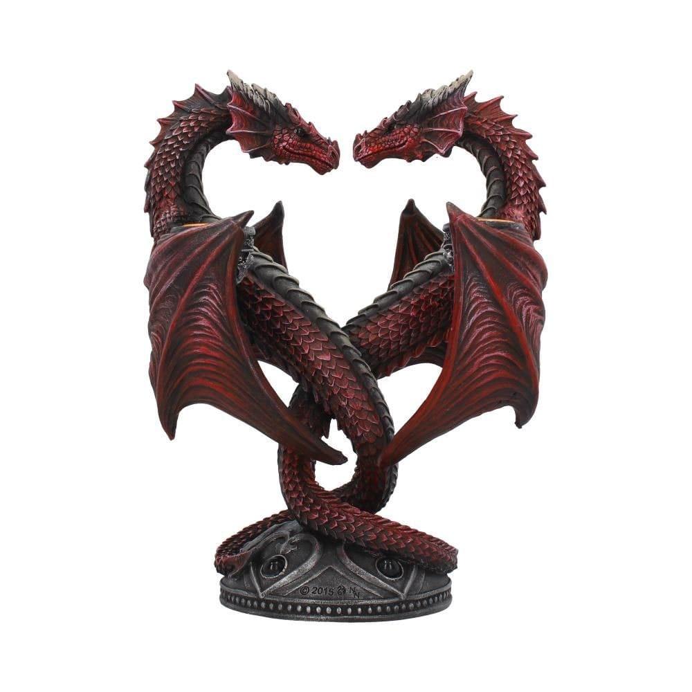 Anne Stokes Ljusstake Dragon Heart Valentine's Edition 23 cm