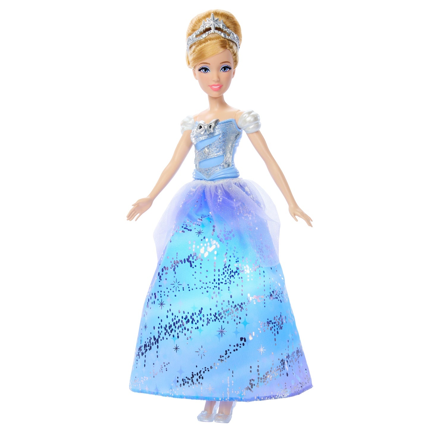 Askungens ljusdocka med trollstav och ljud