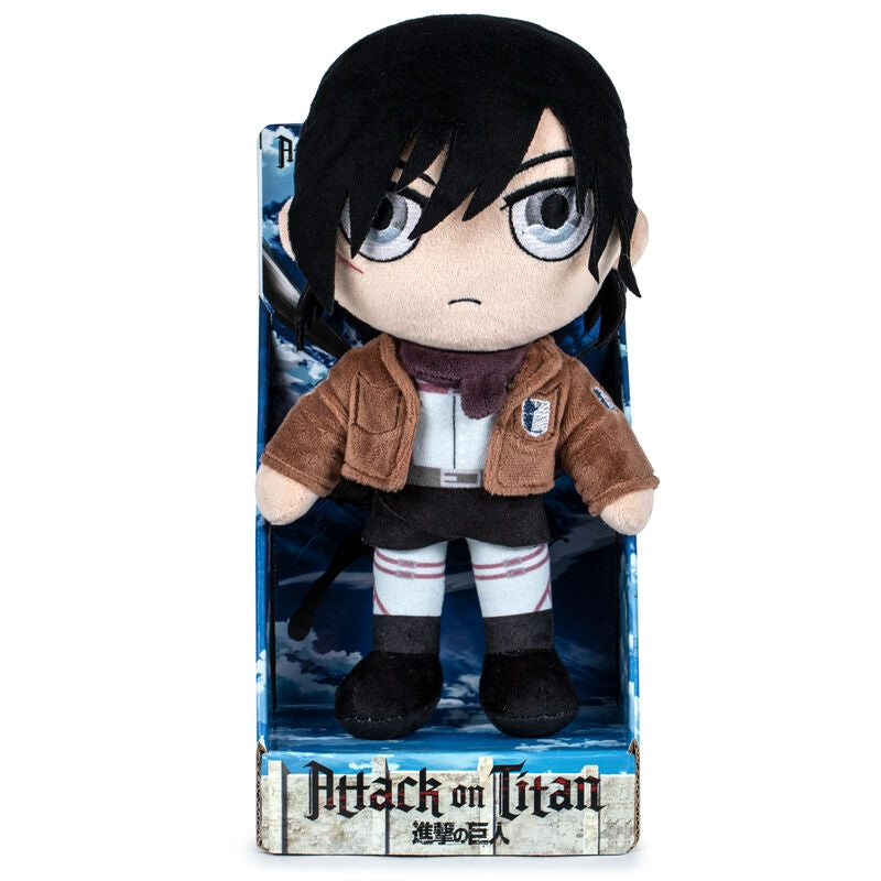Attack on Titan Mikasa plyschleksak 27 cm, mjuk och samlarbar