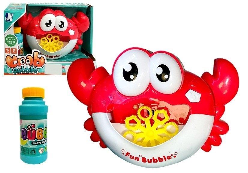 Automatisk Crab Bubble Maker: Röd, 8-håls, ljus- och ljudeffekter