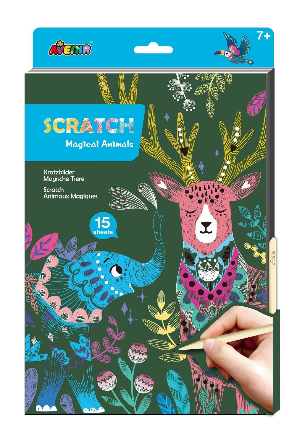 Avenir A4 Scratch Book Magiske dyr