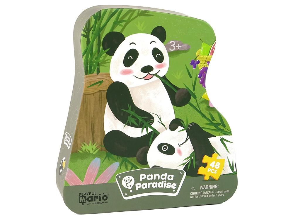 Bamboo Forest Panda Puzzle - 48 morsomme brikker for barn