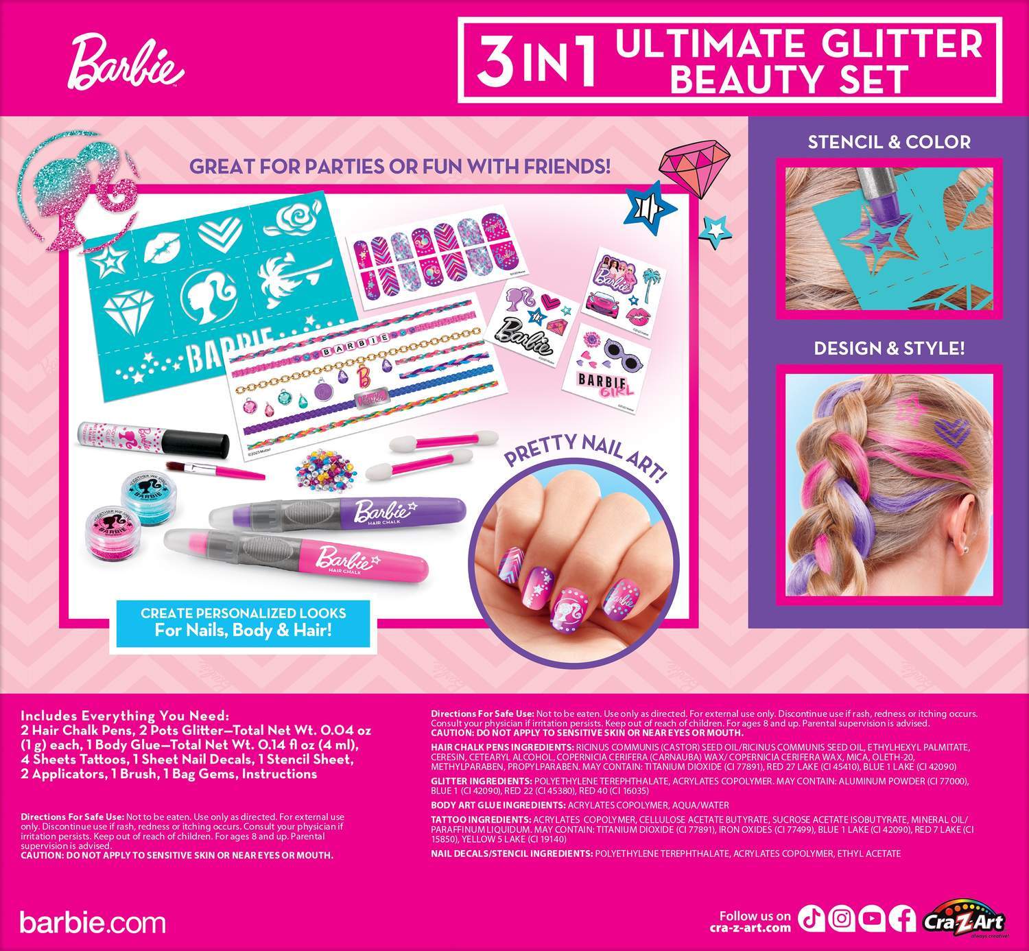 Barbie Beauty Set 3 i 1 Ultimate Glitter