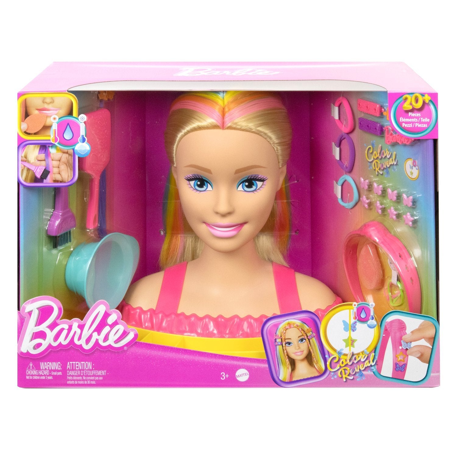 Barbie Neon Rainbow Deluxe frisyredukke