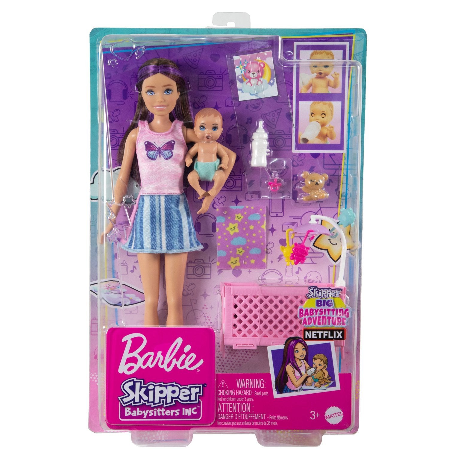 Barbie Skipper Sleepy Baby lekesett