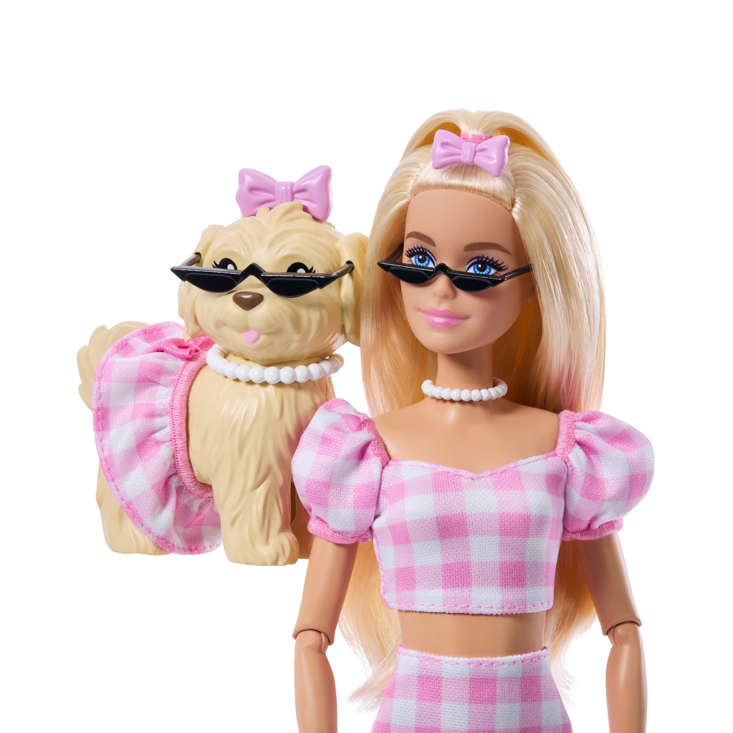 Barbie docka och hund matchande outfitset med tillbehör