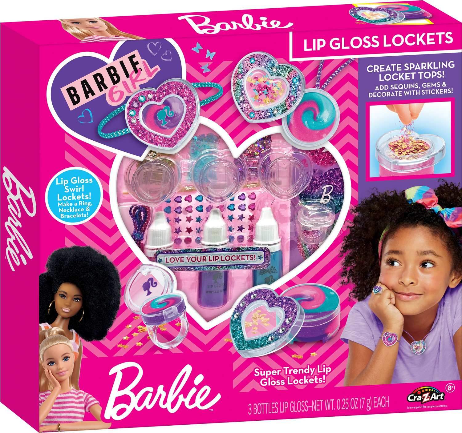 Barbie lipgloss medaljongsett Sparkling Sweet Heart