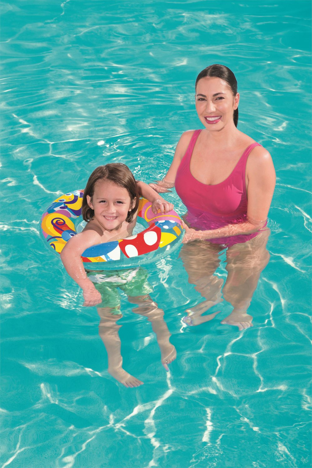 Barnbadring, 56 cm, färgglada mönster, åldrar 3-6