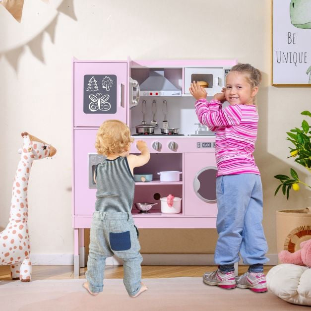 Barnlekköksset, justerbar höjd, 16 delar, rosa