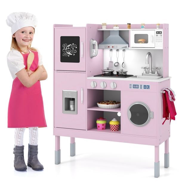 Barnlekköksset, justerbar höjd, 16 delar, rosa