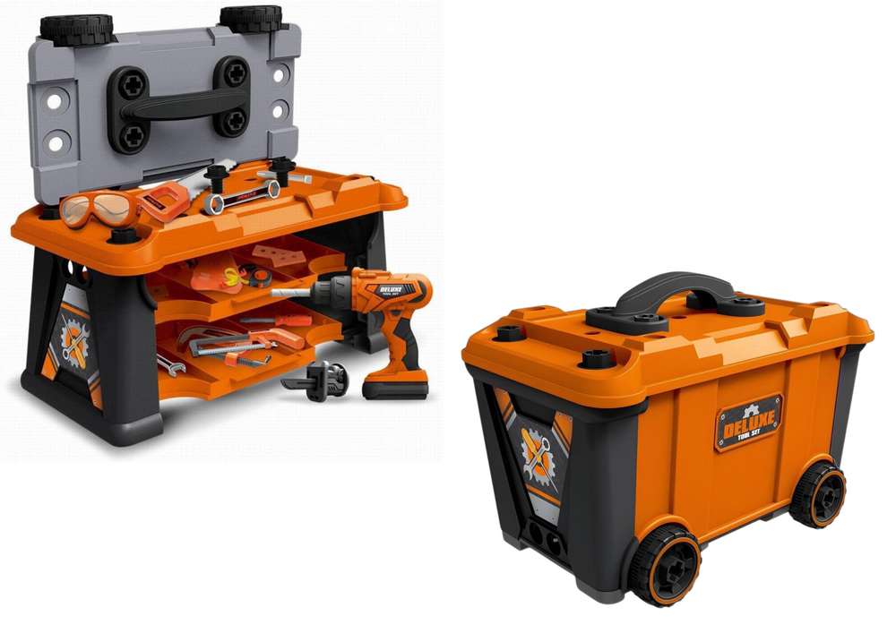 Barnverktygssats med batteridriven borr