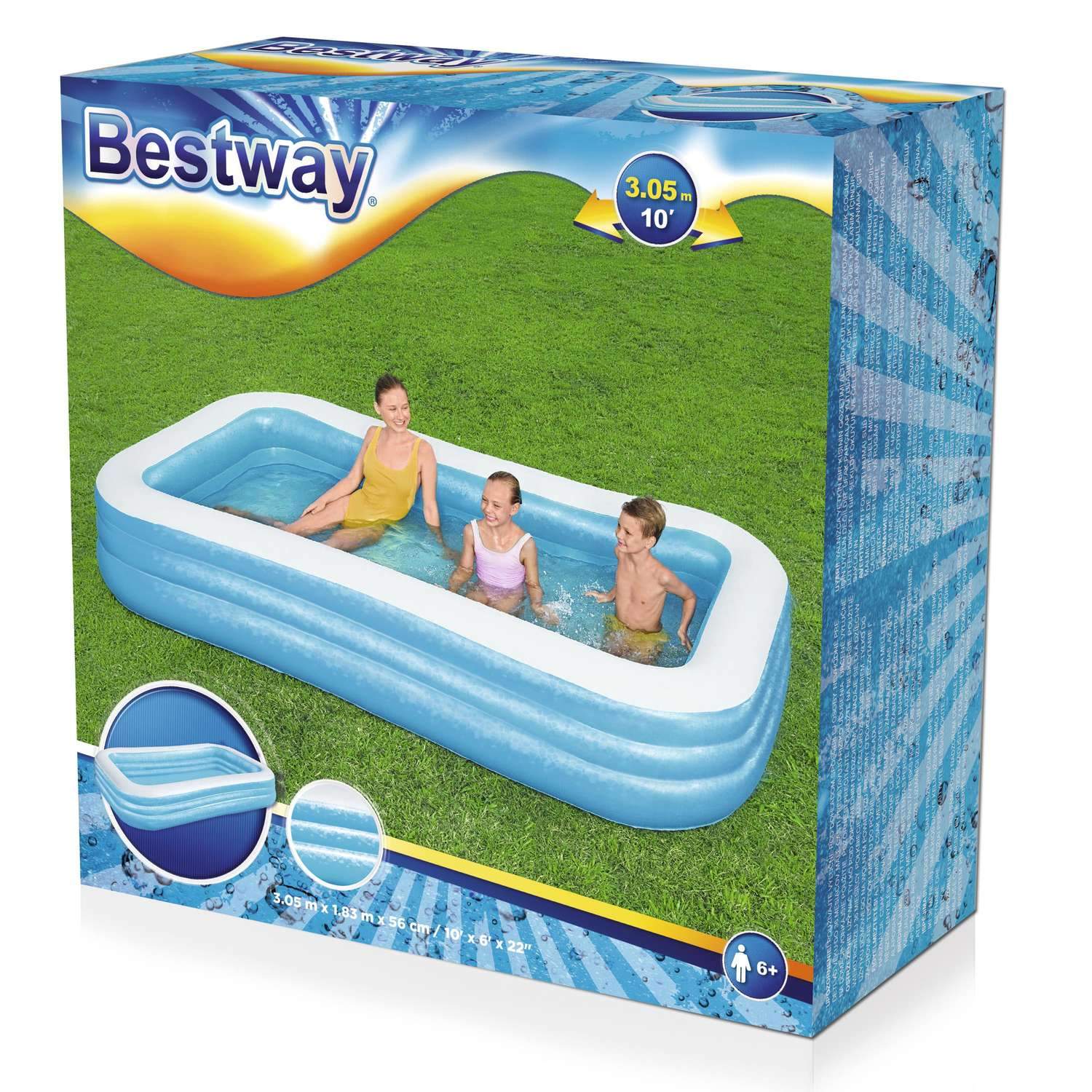 Bestway Deluxe Fyrkantig Pool 05X183