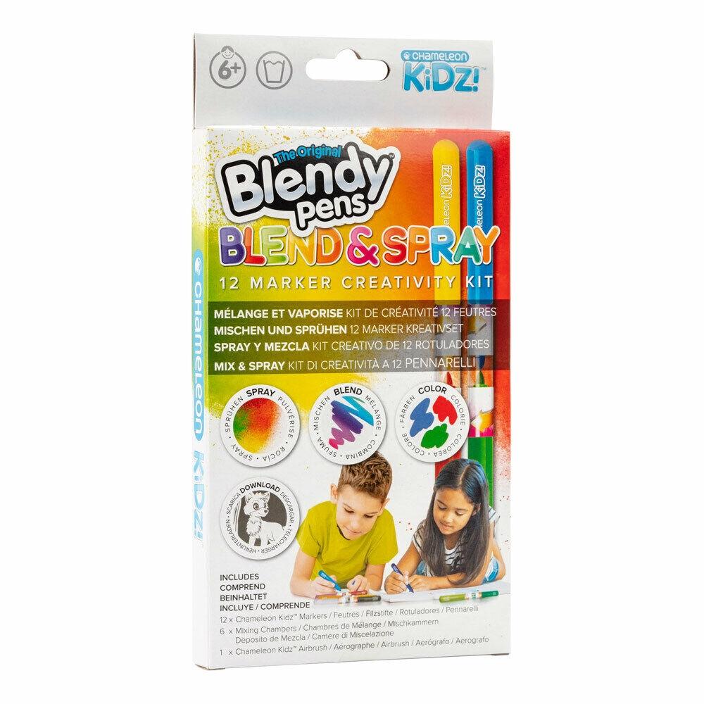 Blendy Pens Brevpapper Set Markers Blend And Spray, 12 st