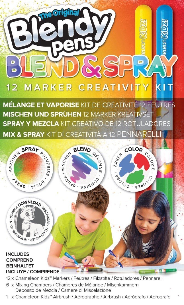 Blendy Pens Stationery Set Markers Blend And Spray, 12 stk