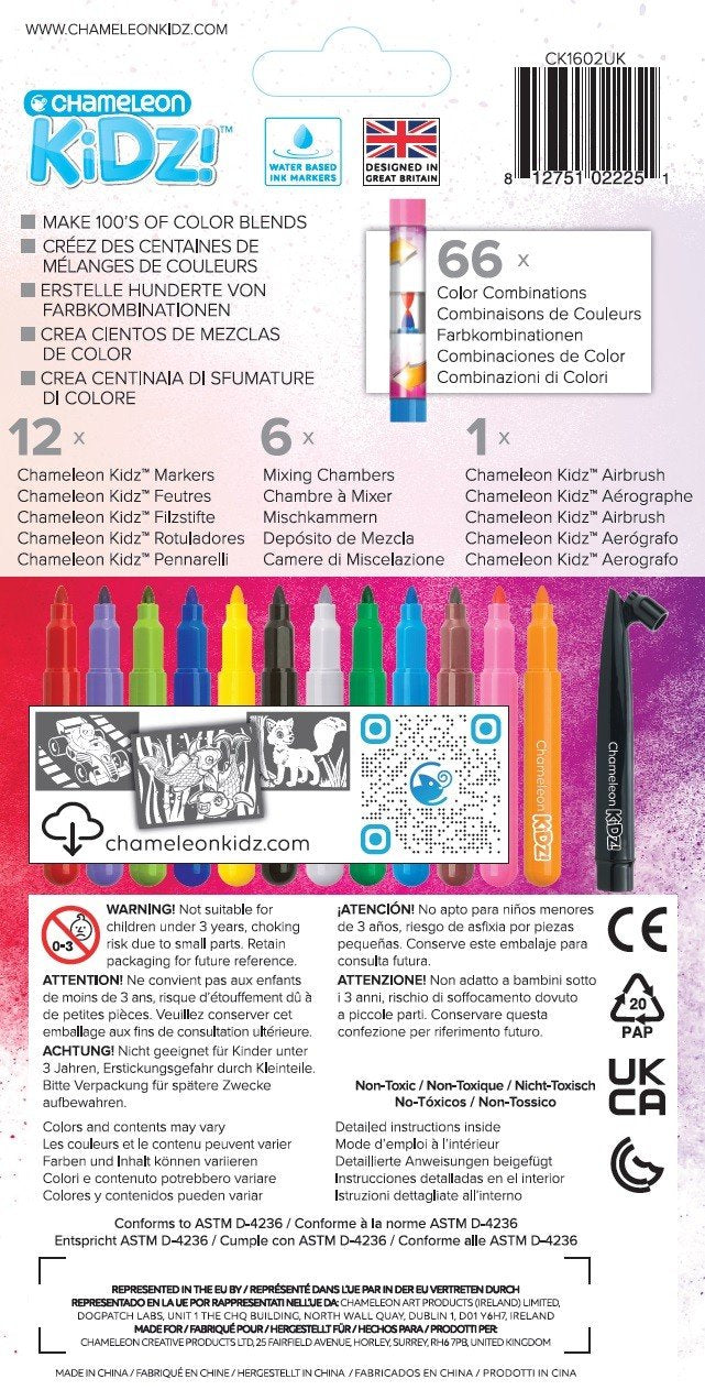 Blendy Pens Stationery Set Markers Blend And Spray, 12 stk