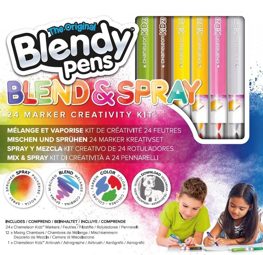 Blendy Pens Brevpapper Set Markers Blend And Spray, 24 st