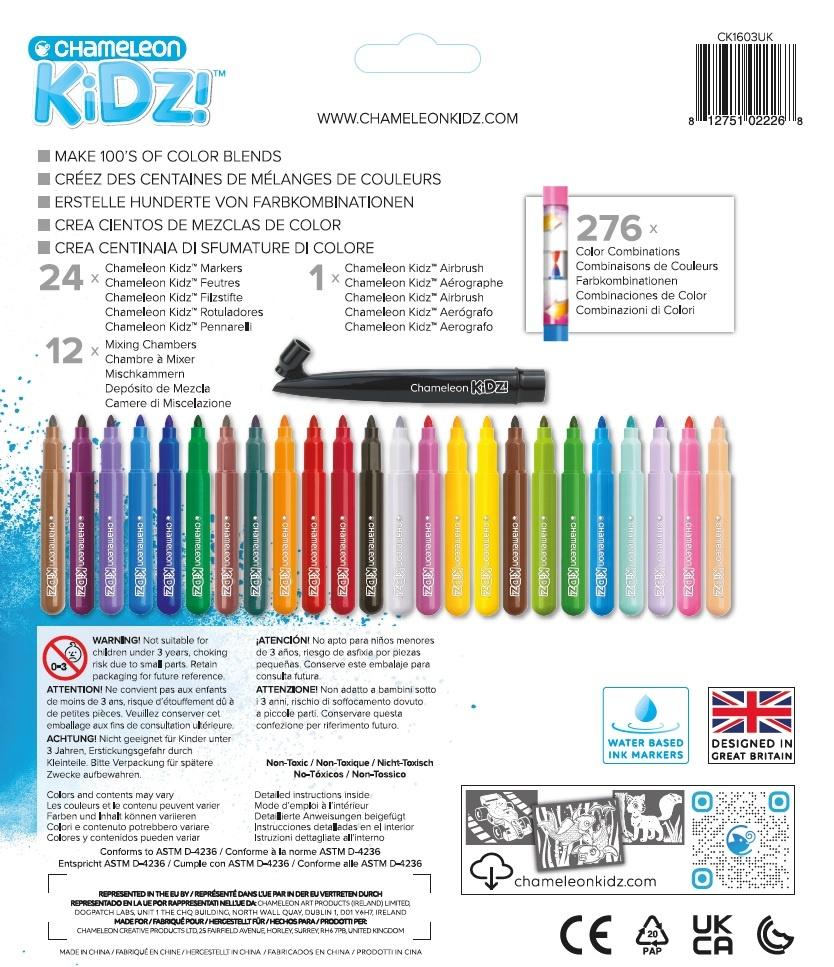 Blendy Pens Brevpapper Set Markers Blend And Spray, 24 st