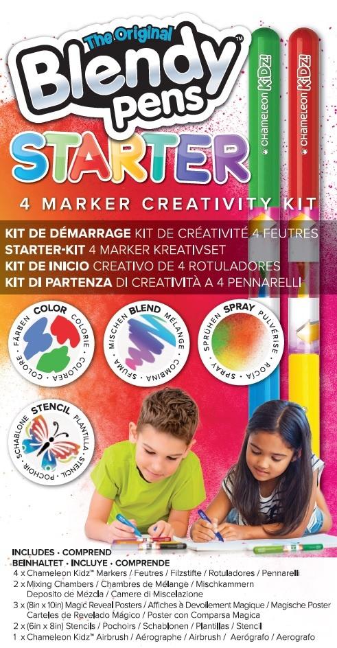 Blendy Pens Skrivesaker Sett Markers Starter 4