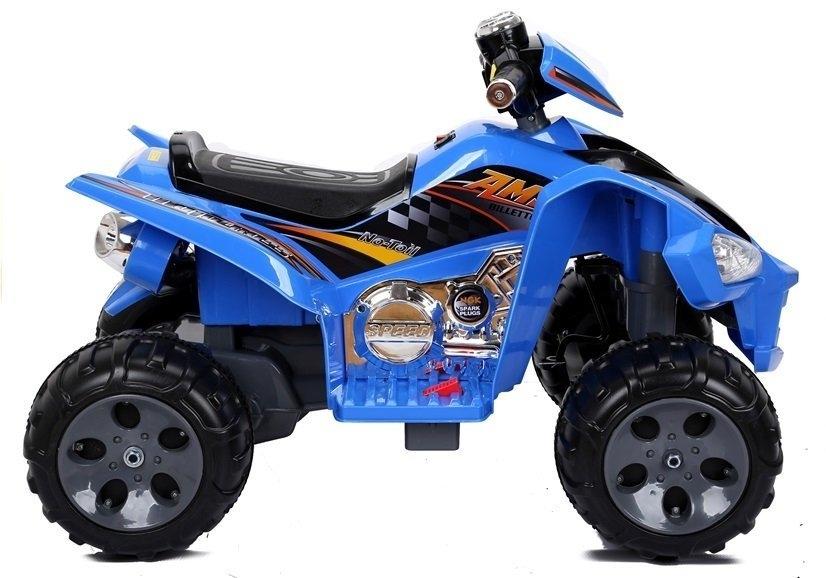 Blue Electric Quad: 12V batteri, dubbla motorer, fjärrkontroll