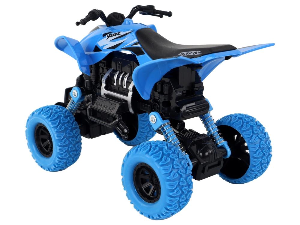 Blue XC Quad: Friktionsdrev, gummihjul, støddæmpere