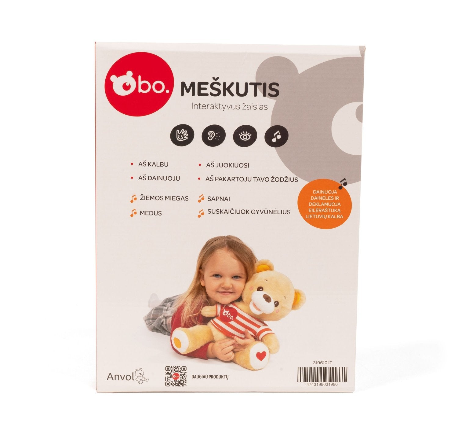 Bo. Interactive Toy Bear (på litauiska språk.)