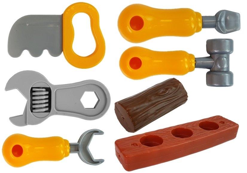 Bärbar Kids Tool Set Ryggsäck Workshop - Orange & Grå