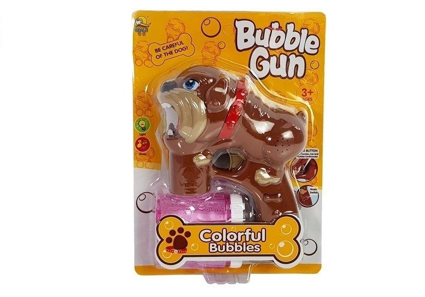 Bulldog Bubble Gun: Roliga, färgglada bubblor och ljud!